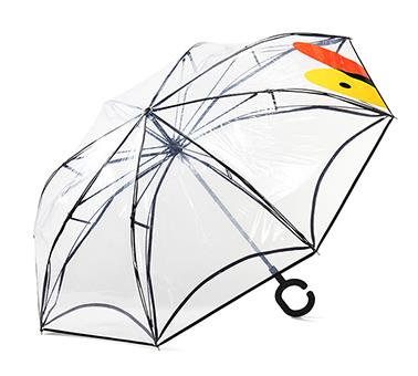 小黄鸭透明反向伞